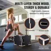 3-in-1 Adjustable Wooden Plyometric Box for Home Gym & Fitness Training