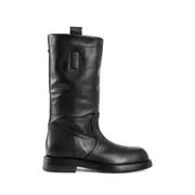 [ANN DEMEULEMEESTER] Bente Boots in Soft Grain Leather Black