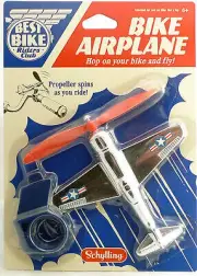 Bike Airplane for Handlebar with Spinning Propeller 11128