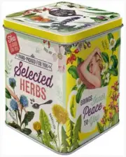Nostalgic Art Retro Embossed Tea Storage Tin SELECTED HERBS 100g Vintage Style