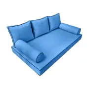 |SLIPCOVER ONLY| S3 Daybed Mattress Bolster Back Covers Contrast Trim Crib AD102