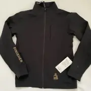 Lululemon Sojourn Jacket Men LARGE Black Ironman Logo Warpstreme Active Full Zip