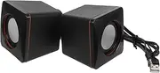 SHINEOFI 1Pair Mini USB Powered Computer Speakers Small Desktop Speakers for Laptop Portable Multimedia Audio with Built Subwoofer for Office Use Go Listening
