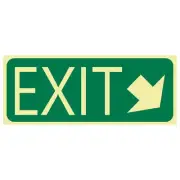 Exit Sign - Exit Arrow Bottom Right | Exit and Evacuation Signs