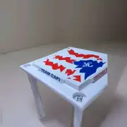 Domino Table. Made From Strong PVC Plastic. (With Custom Puertcan Flag).