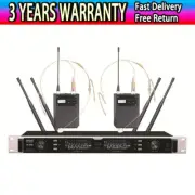 SK-9900 Wireless Headset Microphone System Cordless Mic System w/ 2 Headset Mics