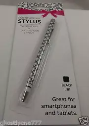 2 in 1 stylus compatible with Ipad iphone smart phone pen black and white thin