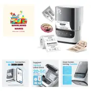 Label Maker Machine with Tape, 2 Inch Bluethooth Portable Thermal Label Print...