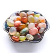 Decorative Rocks Colored Pebbles Polished Agate Stones Healing Crystal Glass