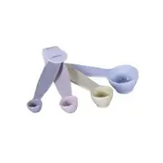 Avanti Melamine Ribbed Kitchen Food Cooking/Baking Measuring Spoon Set Pastel