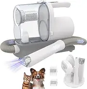 Advwin Dog Grooming Kit, 1.8L Pet Grooming Vacuum with Pet Clipper, Dog Hair Vacuum with 5 Pet Grooming Tools for Dogs Cats Shedding Grooming