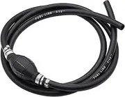 Taiss 6.56FT Boat Motor Fuel Line Hose ID 5/16" (8mm), Outboard Tank Manual One-Way Rubber Line Fuel Pump, Combination Kit with Steel Hose Clamps and Primer Bulb.