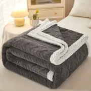 150*200cm Fleece Throw Blanket Soft Fluffy Warm Cozy Plush Fuzzy for Couch Sofa Bed,Grey