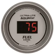 Auto Meter Fuel Level Gauge 6510; Ultra-Lite Digital 0 (E) to 280 Ohms (F)