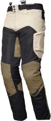 Modeka Khao Air II, textile pants waterproof , color: Black/Beige/Light Brown , size: XXL