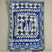 Handmade Lap Quilt Unique Patchwork Pattern New Throw Blanket