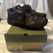 Keen Basin Ridge Waterproof Hiking Boots #1023737 Coffee Bean /Blue Nights
