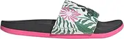 [adidas] Women's Adilette Comfort Slides Sandal, Carbon/Off White/Lucid Pink, 7