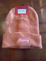 NEW BUDWEISER BEER 2 PACK CUFFED BEANIE HATS WINTER TOBOGGAN. Free shipping.