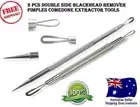 2 pcs set Blackhead whitehead pimple acne remover spot cleaner extractor salon