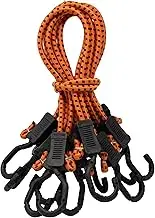 Kotap MABC-24 All- Purpose Adjustable Bungee Cords with Hooks, 24-Inch, Orange/Black, 10 Count