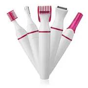 NNEOBA 5 in 1 Electric Epilator for Women Painless Hair Remover & Shaver White