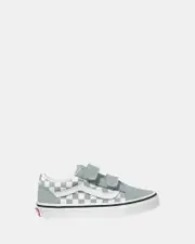 Old Skool V Check Youth Pure Grey