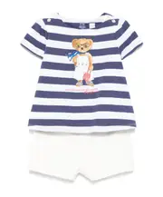 Polo Bear shorts set 912M,US6M,69M,US9M,1218M,US12M White
