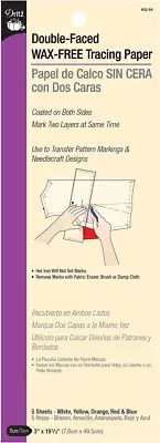 Double-Faced & Wax Free, 5 Sheets, Multicolor Tracing Paper, 3 X 19-1/2-Inch, 5