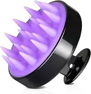 Hair Scalp Massager, Cozycom Shampoo Hair Brush with Soft Silicone Head Massager for Curly/Straight Wet/Dry Hair, Men/Women/Kid (Black)