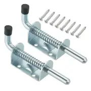2 Pcs 5 x 1.18 Inches Spring Loaded Latch Pin with 8 Pcs Screws Silver