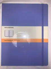 Moleskine 192 sheet Narrow Ruled Notebook 9.75"x7.5" Hard Cover - Hydrangea Blue