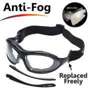 SAFEYEAR Safety Glasses Work Goggles Anti-Fog Elastic Strap Adjustable Protect