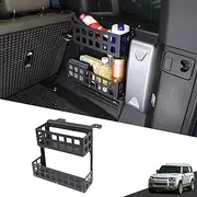 HIRUFAIT Trunk Right Organizer Compatible with Land Rover Defender 110 2020-2024, Aluminum Alloy Cargo Rack Modular Storage Box Basket Accessories