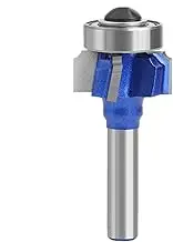 Walopola Edging Router Bit - Rounding Over Bit,4-Tooth Professional Carbide Woodworking Bit for Round Edges