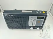 Emerson AM/FM Weatherband Radio RP6251 Clock Portable AC/DC Tested NEW