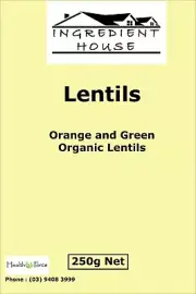 Health Force Organic Lentils Green and Orange Healthy Natural Easy Cook 250g