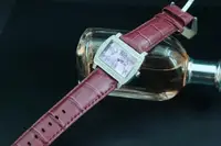 在飛比找蝦皮購物優惠-庫存出清台灣本地品牌joe水晶鑽石英錶24mm紫色鱷魚皮压紋