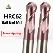 Ball Nose End Mill HRC62 Tungsten Carbide Cutter CNC Router Bit R0.5 R0.75 R1,R1
