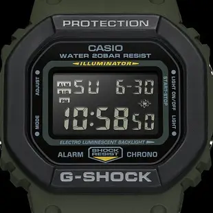 CASIO DW-5610SU-3DR G-SHOCK 軍綠黑 街頭軍事 電子錶 卡西歐 手錶【DW5610SU3DR】