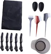 ERINGOGO 12Pcs Hair Dyeing Kit Portable DIY Hair Coloring Tools Set with Tinting Brush Mixing Bowl Clips Ear Covers for Home Salon Use Suitable for All Hair