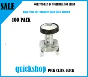 Cage Nuts Computer Data Rack Cabinet Rack Mount Server 15mm Long Silver 100 Pack