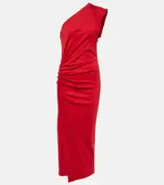 [Isabel Marant] Isabel Marant Maude gathered cotton jersey midi dress AU 16 red