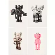 KAWS NGV Vinyl Toys Postcard Set of 4 - Gone Together Clean Slate BFF