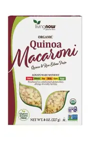 NOW Foods Organic Quinoa Macaroni Gluten-Free Corn-Free Non-GMO Elbow Pasta 8...