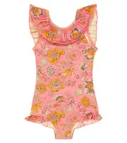 [Louise Misha] Louise Misha Baby Andrea ruffle-trimmed swimsuit M 12 pink