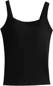 [Generic] Compression Top Women Chest Pad Bra One Tank Top Sling with Foam