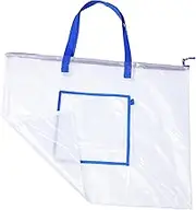 DOITOOL Transparent Poster Storage Bag with Zipper Heavy Duty Art Portfolio Organizer for Teachers Artists Students for Posters and Bulletin Board Items