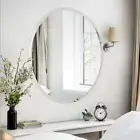 600/800mm Frameless Round Wall Glass Mirror Circle Beveled Edge Vanity Mirror