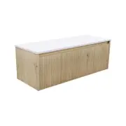 Fienza Alina Fluted 1200 Wall-Hung Cabinet Bathroom Vanity Scandi Oak 120RS-C